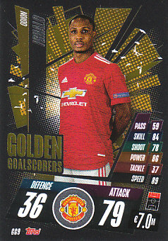 Odion Ighalo Manchester United 2020/21 Topps Match Attax CL Golden Goal Scorers #GG09